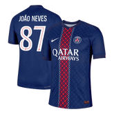 Męska Koszulka Domowa PSG JOÃO NEVES #87 Wersja Piłkarska 2025/26 - Slim Fit