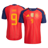 Męska domowa koszulka Hiszpanii Mundial 2026 – GAVI #9 (wersja zawodnicza)
