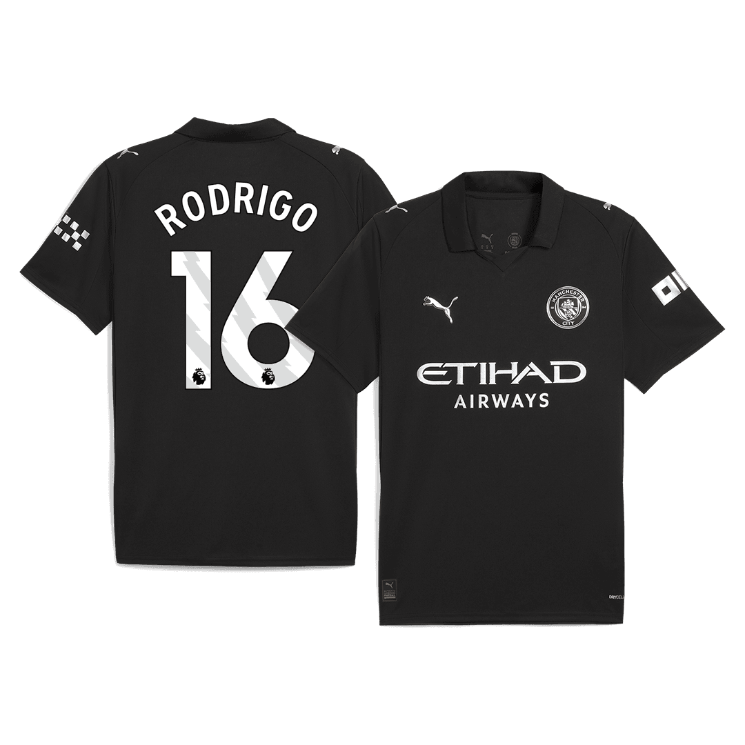 Męska Koszulka Wyjazdowa Manchester City RODRIGO #16 2025/26 - Topowe Koszulki Pilkarskie Sklep Internetowy