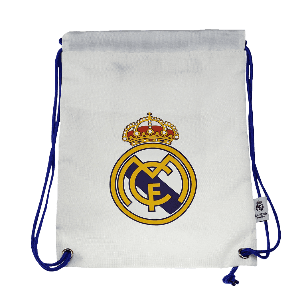 Worek sportowy Real Madrid Biały - Wyprzedaż Sezonowa - Topowe Koszulki Pilkarskie Sklep Internetowy