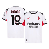 Męska Koszulka Wyjazdowa AC Milan FOFANA #19 2025/26 - Topowe Koszulki Pilkarskie Sklep Internetowy