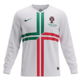 Męska Koszulka Retro Wyjazdowa Portugal 2012 z Długim Rękawem