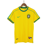 Męska Koszulka Retro Domowa Brazil 1998 - Topowe Koszulki Pilkarskie Sklep Internetowy