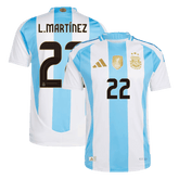 Męska Koszulka Domowa Argentyna L.MARTÍNEZ #22 Wersja Piłkarska 2024 - Slim Fit - Topowe Koszulki Pilkarskie Sklep Internetowy