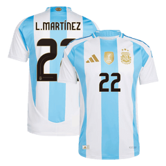 Męska Koszulka Domowa Argentyna L.MARTÍNEZ #22 Wersja Piłkarska 2024 - Slim Fit - Topowe Koszulki Pilkarskie Sklep Internetowy