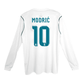 Męska Koszulka Retro Domowa Real Madryt MODRIĆ #10 Długi Rękaw 2017/18 - Topowe Koszulki Pilkarskie Sklep Internetowy