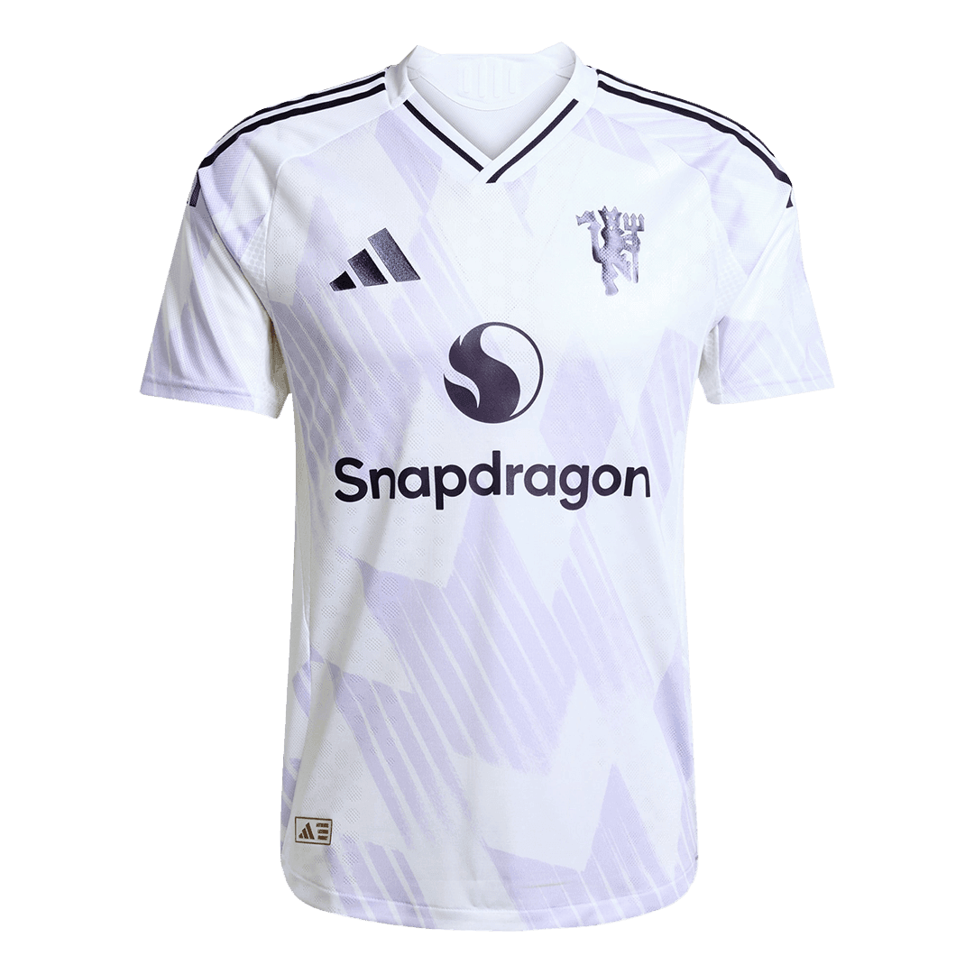 Męska Koszulka Wyjazdowa Manchester United Wersja Piłkarska 2025/26 - Slim Fit - Topowe Koszulki Pilkarskie Sklep Internetowy