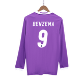 Męska Koszulka Retro Wyjazdowa Real Madrid BENZEMA #9 2016/17 z Długim Rękawem - Topowe Koszulki Pilkarskie Sklep Internetowy