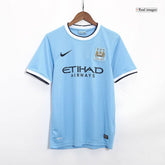 Męska Koszulka Retro Domowa Manchester City 2013/14 - Topowe Koszulki Pilkarskie Sklep Internetowy