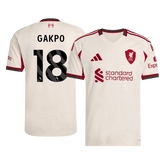 Męska Koszulka Wyjazdowa Liverpool GAKPO #18 2025/26