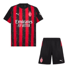 Męski Zestaw Domowy AC Milan (Koszulka+Spodenki) 2025/26 - Topowe Koszulki Pilkarskie Sklep Internetowy