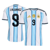 Męska koszulka Argentyny domowa J. ALVAREZ #9 wersja zawodnicza – Mundial 2026