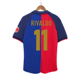 Koszulka Retro Domowa Barcelona RIVALDO #11 1999/00 - 100th Anniversary - Topowe Koszulki Pilkarskie Sklep Internetowy