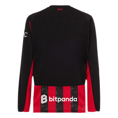 Męska Koszulka Domowa AC Milan 2025/26 z Długim Rękawem