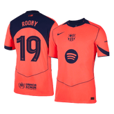 Męska Koszulka Trzecia Wyjazdowa Barcelona ROONY #19 Wersja Piłkarska 2025/26 - UCL - Slim Fit