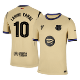Męska Koszulka Wyjazdowa FC Barcelona LAMINE YAMAL #10 Wersja Piłkarska 2025/26 - UCL - Slim Fit