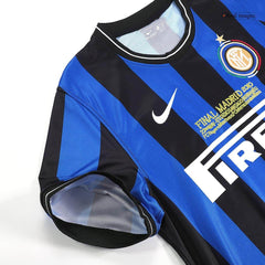 Męska domowa koszulka piłkarska Retro 2009/10 Inter Mediolan - UCL Final - Topowe Koszulki Pilkarskie Sklep Internetowy