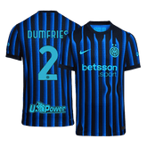 Męska Koszulka Domowa Inter Milan DUMFRIES #2 Wersja Piłkarska 2025/26 - Slim Fit - Topowe Koszulki Pilkarskie Sklep Internetowy