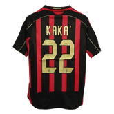 Męska koszulka retro AC Milan 06/07 domowa KAKA' #22 - Topowe Koszulki Pilkarskie Sklep Internetowy