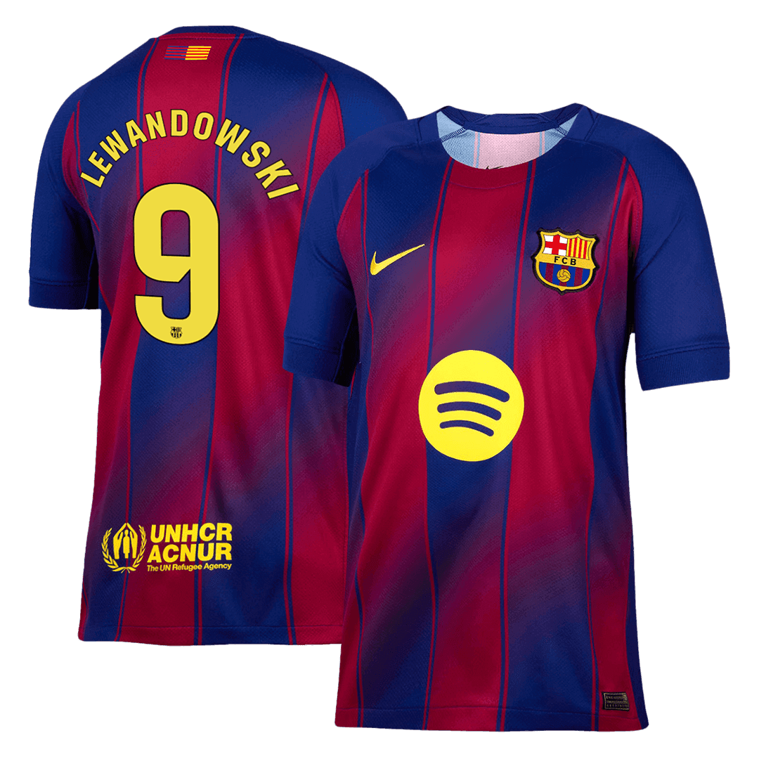 Męska Koszulka Domowa Barcelona LEWANDOWSKI #9 2025/26 - Topowe Koszulki Pilkarskie Sklep Internetowy