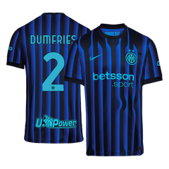 Męska Koszulka Domowa Inter Milan DUMFRIES #2 2025/26 - Topowe Koszulki Pilkarskie Sklep Internetowy