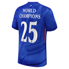 Męska Koszulka Domowa Chelsea WORLD CHAMPIONS #25 2025/26 - with chest badge - Topowe Koszulki Pilkarskie Sklep Internetowy