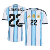 Męska koszulka Argentyny domowa L.MARTÍNEZ #22 wersja zawodnicza – Mundial 2026