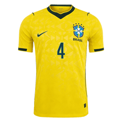 Męska koszulka Brazylii domowa MARQUINHOS #4 wersja zawodnicza - Mundial 2026
