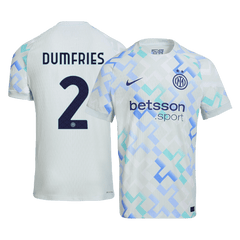 Męska Koszulka Wyjazdowa Inter Milan DUMFRIES #2 Wersja Piłkarska 2025/26 - Slim Fit - Topowe Koszulki Pilkarskie Sklep Internetowy