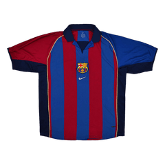 Koszulka Retro Domowa Barcelona 2001/02 - Topowe Koszulki Pilkarskie Sklep Internetowy