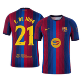 Męska domowa koszulka FC Barcelony 2026/27 – F. DE JONG #21 (wersja zawodnicza, UCL)