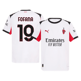 Męska Koszulka Wyjazdowa AC Milan FOFANA #19 Wersja Piłkarska 2025/26 - Slim Fit - Topowe Koszulki Pilkarskie Sklep Internetowy