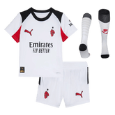 Dziecięcy Zestaw Wyjazdowa AC Milan (Koszulka + Spodenki + Skarpety) 2025/26