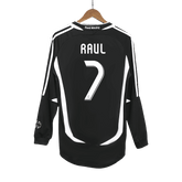 Męska Koszulka Retro Wyjazdowa Real Madrid RAUL #7 2006/07 z Długim Rękawem - Topowe Koszulki Pilkarskie Sklep Internetowy
