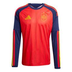 Męska Koszulka Domowa Spain 2026 z Długim Rękawem - World Cup