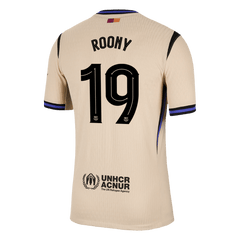Męska Koszulka Wyjazdowa Barcelona ROONY #19 Wersja Piłkarska 2025/26 - UCL - Slim Fit