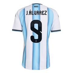 Męska koszulka Argentyny domowa J.ÁLVAREZ #9 wersja zawodnicza – Mundial 2026