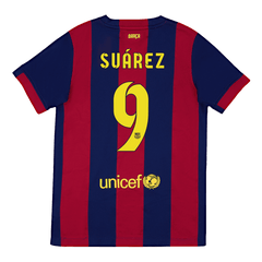 Męska Koszulka Retro SUÁREZ #9 Barcelona Domowa 2014/15 - Topowe Koszulki Pilkarskie Sklep Internetowy