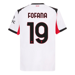 Męska Koszulka Wyjazdowa AC Milan FOFANA #19 Wersja Piłkarska 2025/26 - Slim Fit - Topowe Koszulki Pilkarskie Sklep Internetowy