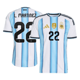 Męska koszulka Argentyny domowa L. MARTINEZ #22 wersja zawodnicza – Mundial 2026