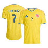 Męska koszulka Kolumbii domowa LUIS DíAZ #7 wersja zawodnicza – Mundial 2026