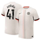 Męska Koszulka Wyjazdowa Chelsea ESTÊVÃO #41 Wersja Piłkarska 2025/26 - Slim Fit - Topowe Koszulki Pilkarskie Sklep Internetowy