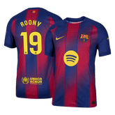 Męska Koszulka Domowa Barcelona ROONY #19 Wersja Piłkarska 2025/26 - Slim Fit