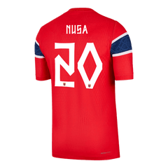 Męska koszulka Norwegii domowa NUSA #20 wersja zawodnicza – Mundial 2026