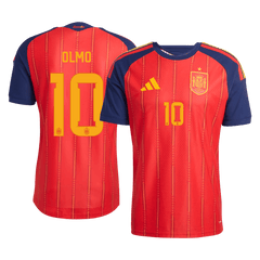 Męska koszulka Hiszpanii domowa OLMO #10 wersja zawodnicza - Mundial 2026