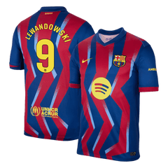 Męska Koszulka Czwarta Wyjazdowa Barcelona LEWANDOWSKI #9 2025/26