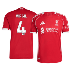 Męska Koszulka Domowa Liverpool VIRGIL #4 Wersja Piłkarska 2025/26 - Slim Fit - Topowe Koszulki Pilkarskie Sklep Internetowy