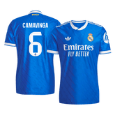 Męska Koszulka Trzecia Wyjazdowa Real Madrid CAMAVINGA #6 Wersja Piłkarska 2025/26 - Slim Fit