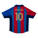 Koszulka Retro Domowa Barcelona RIVALDO #10 2001/02 - Topowe Koszulki Pilkarskie Sklep Internetowy