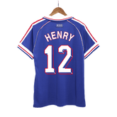 Męska Koszulka Retro Domowa France HENRY #12 1998 - World Cup - Topowe Koszulki Pilkarskie Sklep Internetowy